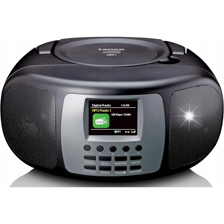 Radio portabil, Lenco SCD-860BK DAB+/FM Bluetooth, 2x5W, negru, 220x210x120mm