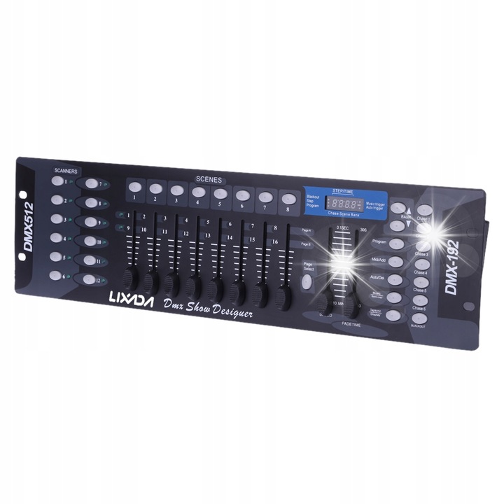 Lixada DMX-512 контролна конзола, 192 канала, 240 сцени, многоцветна