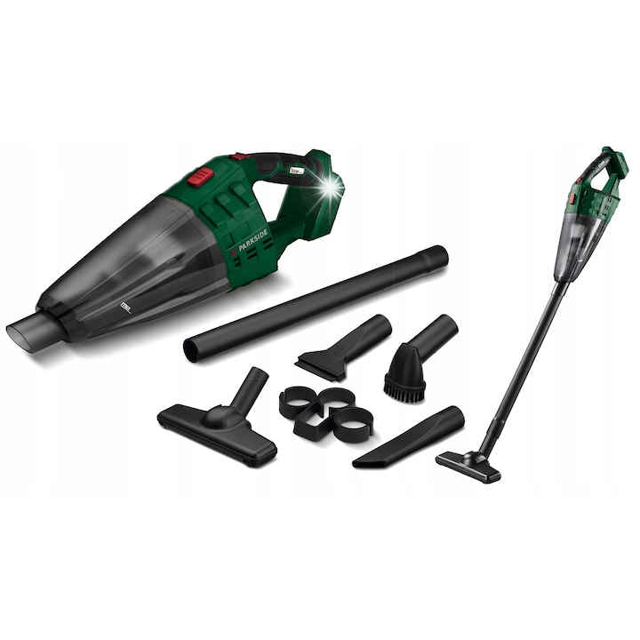 Aspirator auto Parkside PHSSA 20V, 2 in 1, 4 duze, 44.7x11.8x14cm, 650ml