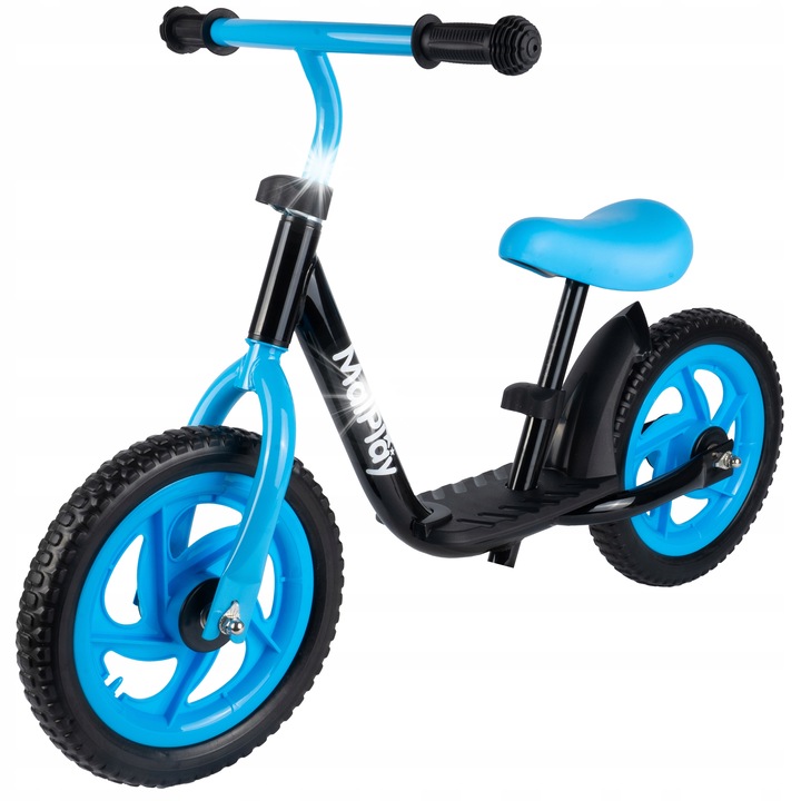 Bicicleta pentru copii MalPlay, 12 inch, greutate 2,8 kg, reglabila, multicolor, 86x42x55-61 cm