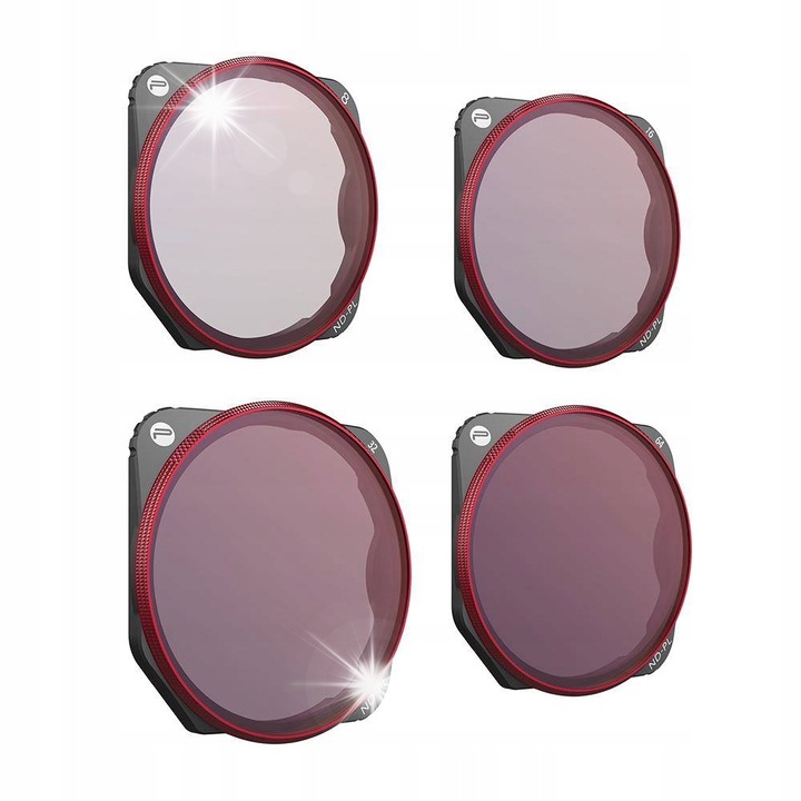 Комплект филтри ND-PL 8/16/32/64 PGYTECH за DJI Mavic 3, алуминий, оптично стъкло, 34.5x34.1x3.6мм