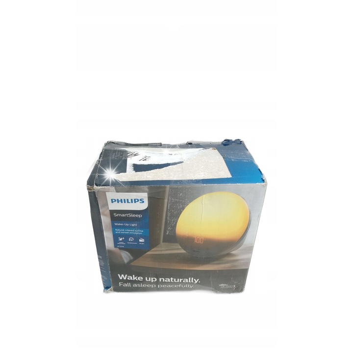 Lampa de veghe Philips HF3519/01, simulare rasarit, 5 sunete naturale, alb, 16.5W