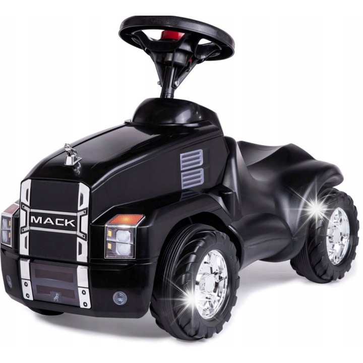 Traktor Rolly Minitrac MACK, 61x30x41cm, 2-4 éves gyermekeknek, fekete színű, hanggal