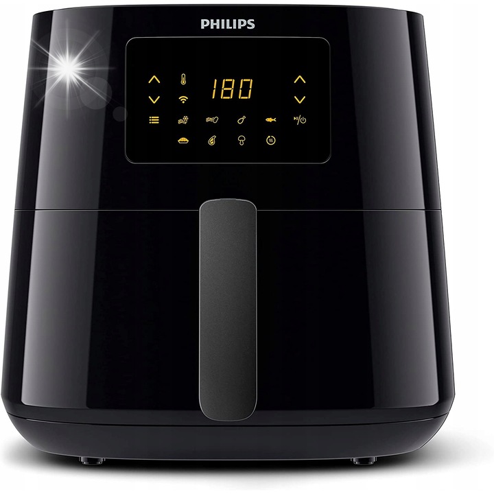 Friteuza, Philips, Ovi XL Essential Connected HD9280/90, 2000 W, 6.2 l, negru