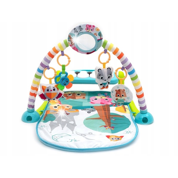 Covoras educational cu pian si proiector, Jokomisiada, multicolor, 68x47cm, set cu jucarii