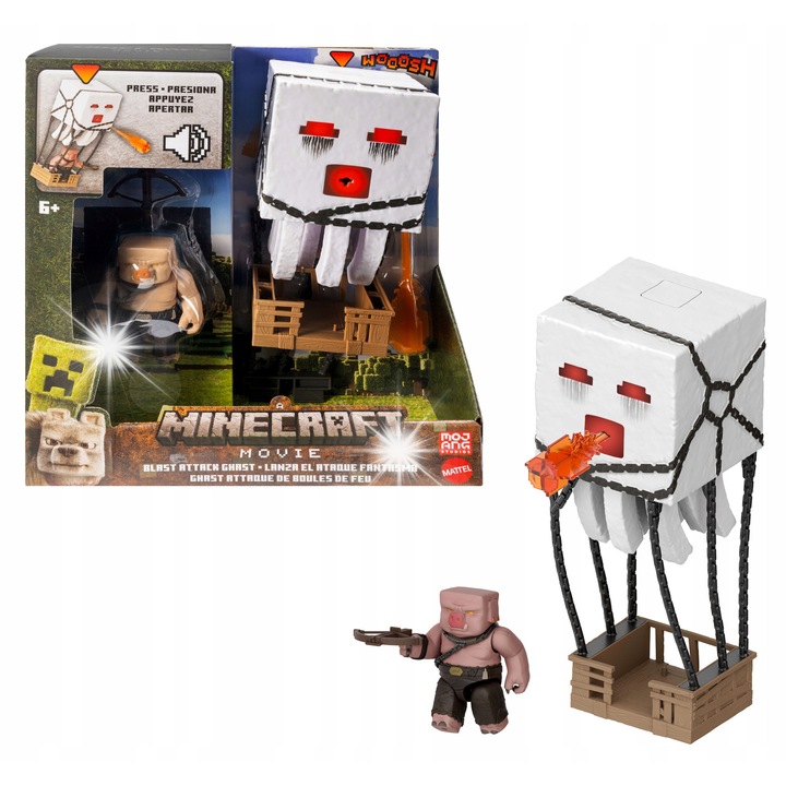 Фигурка Mattel Minecraft Film Вълк 10см, с аксесоари, многоцветен
