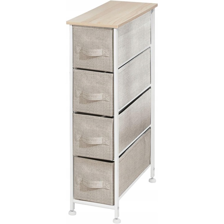 Organizator de birou MDesign, 4 sertare, crem, 20,1x48,0x75,4cm