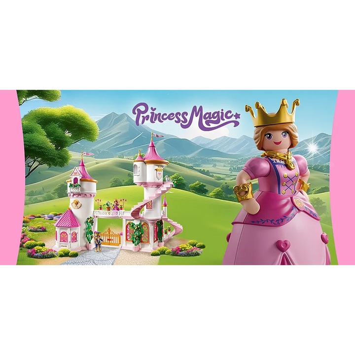 Figurine Playmobil Princess Magic set cu sirene si delfini, 37,7x19,7x26cm, 49 elemente
