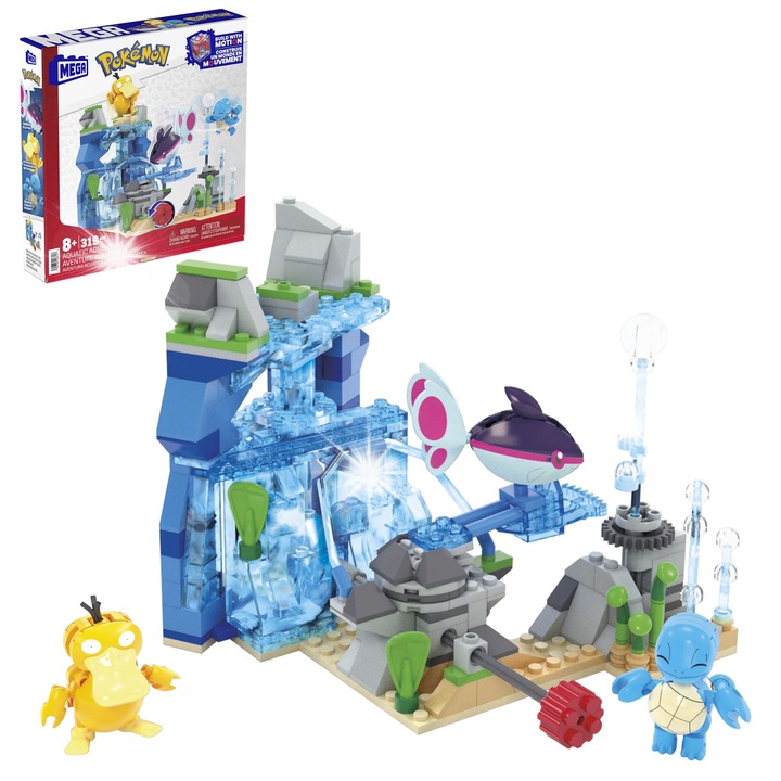 Mega Bloks építőkészlet, Pokemon, 319 darab, többszínű
