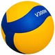 Minge volei Mikasa V300W, 5, albastru-galben, material sintetic, pentru sala