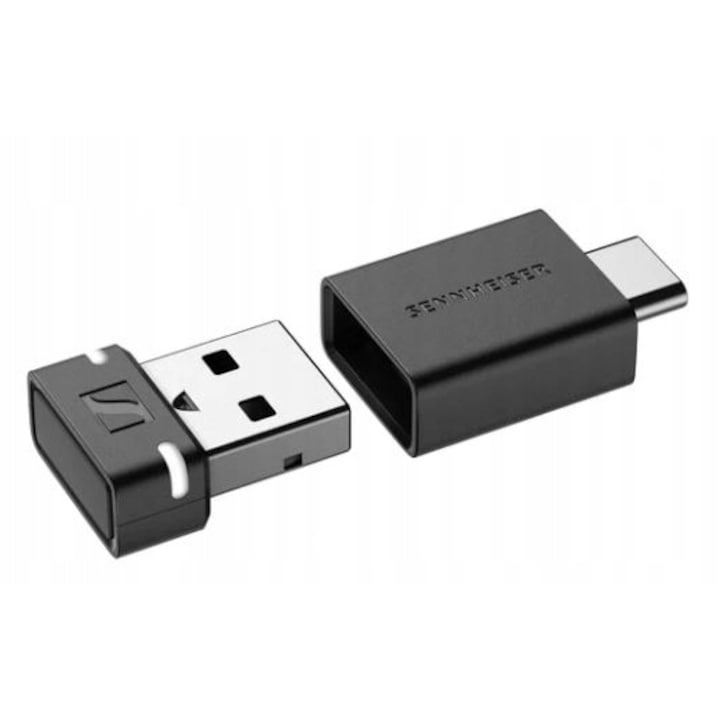 Bluetooth Sennheiser BTD 600 adapter, USB-A/USB-C, aptX támogatás, fekete