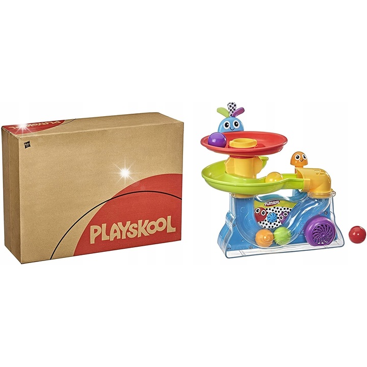 Fantana interactiva, Playskool, Busy Ball Popper, 5 mingi colorate, muzicala, 13.5x18.4x23.1cm