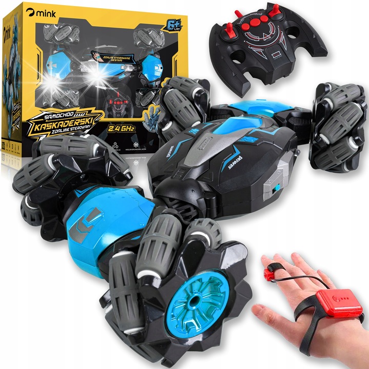 Távirányítós autó Mink, 4x4, gesztusvezérlés, LED, 24x15x6cm