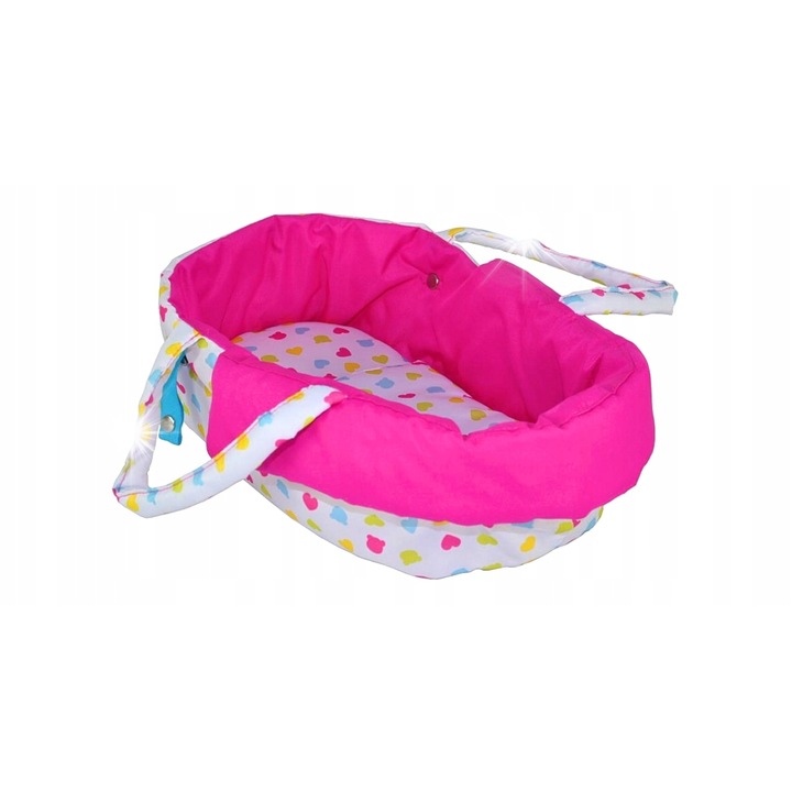 Carucior pentru papusi Milly Mally Alice, glebos, roz, cu gondola detasabila, 67x36x62cm