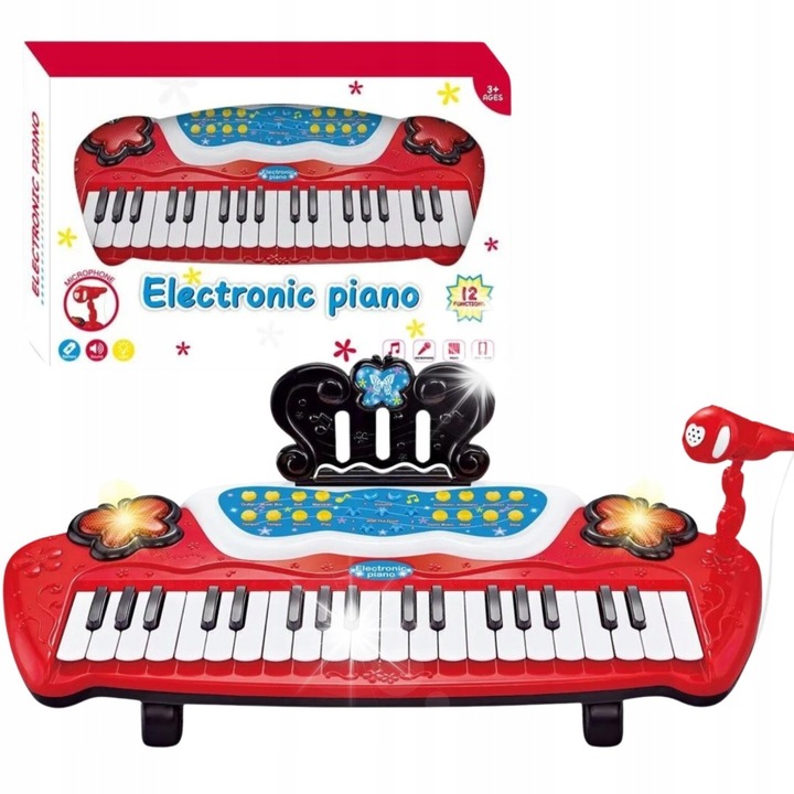 Elektronikus zongora gyerekeknek, ProNice, mikrofonnal, világítással, szett