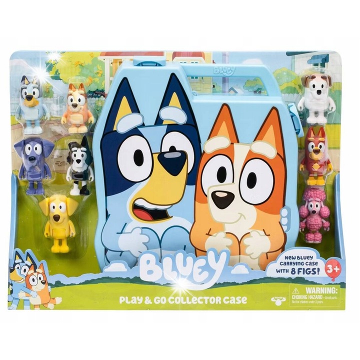 Set figurine Bluey, Moose Toys, 8 piese, 36x28x7cm, multicolor