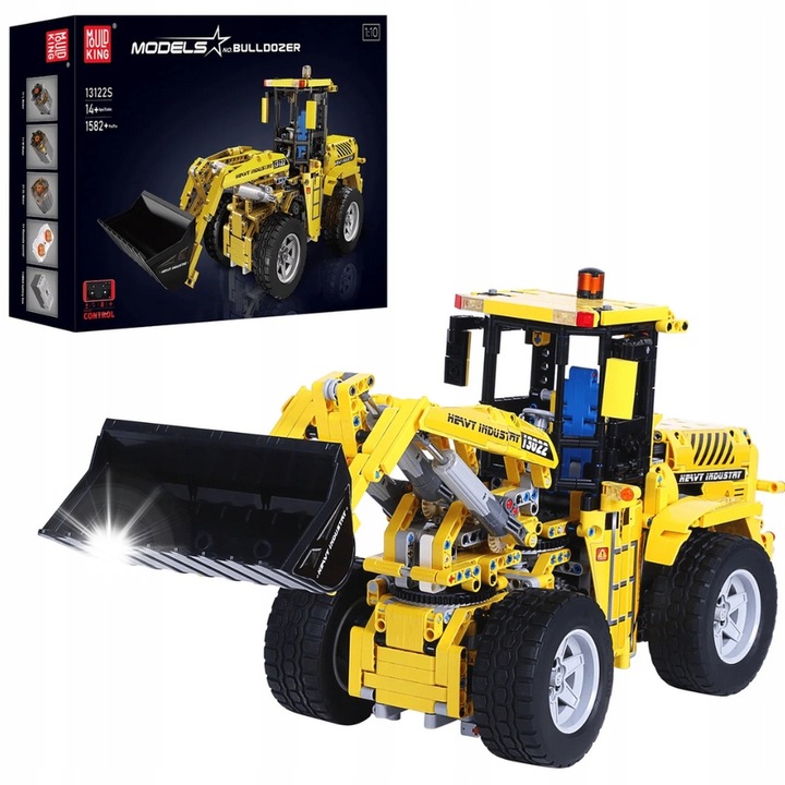 Set buldozer RC, 13122S, 1582 elemente, 45x19x22,5cm, ABS