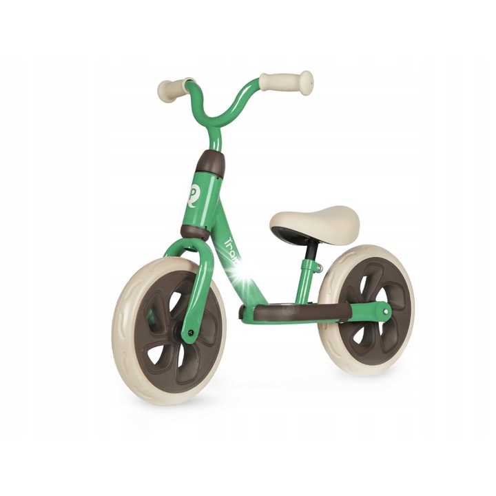 Велосипед за баланс Qplay Trainer, зелен, 2-4 години, с EVA колела от пяна, стоманена конструкция