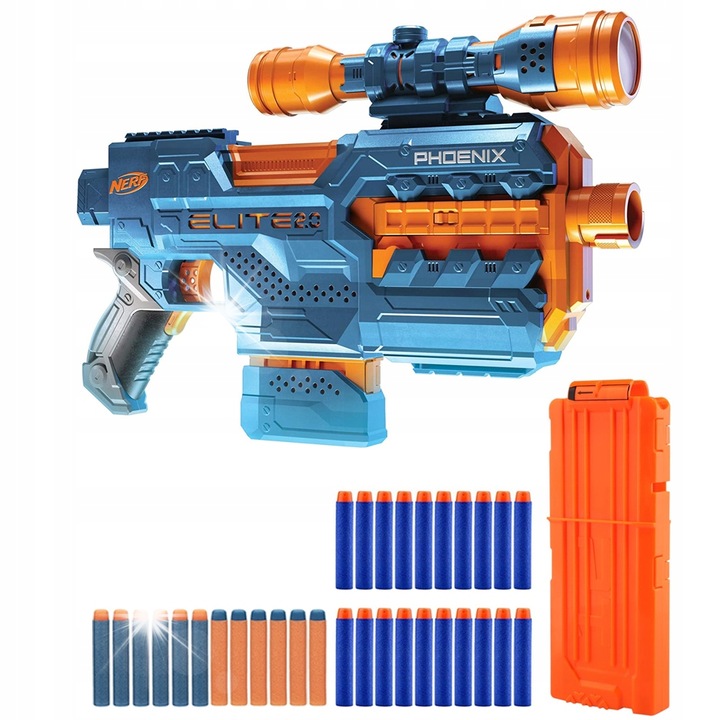 Пистолет Nerf Elite 2.0 Phoenix CS-6, 32 дунапренени патрона