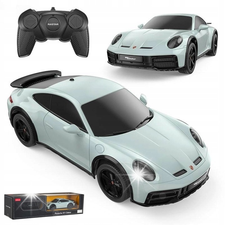Rastar elektromos autó, Porsche 911 Dakar, távirányító, 1:14, többszínű