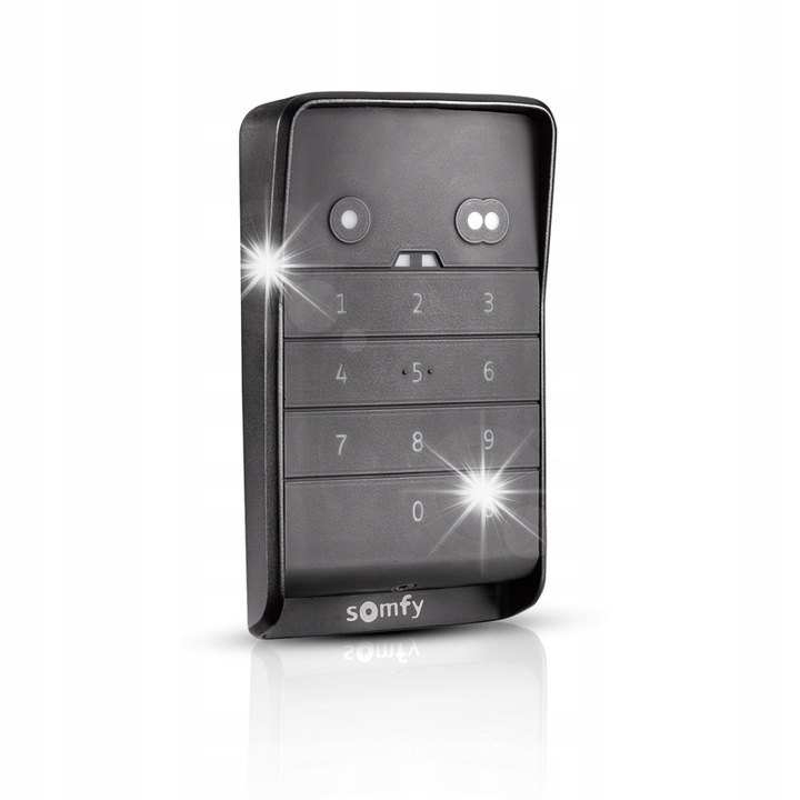 Vezeték nélküli billentyűzetes távirányító Keypad 2 RTS, Somfy, 2 csatornás, 4-6 számjegy, 12x7x3cm, IP55