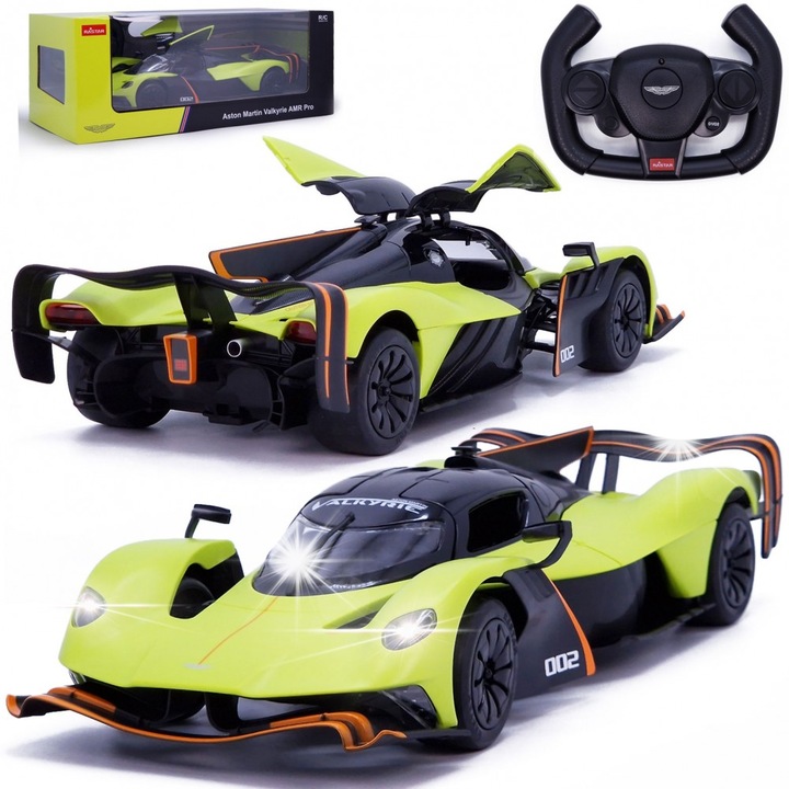Masinuta Rastar Aston Martin Valkyrie AMR Pro, 1:14, LED, 35,7x14,7x7,9cm