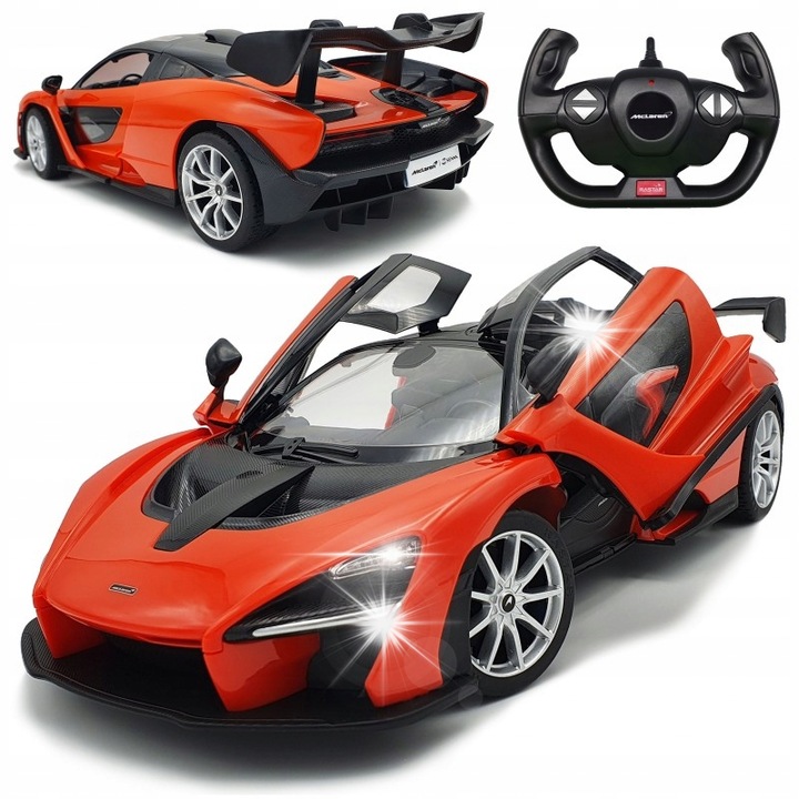 Rastar McLaren Senna kisautó 1:14, LED-ekkel, rugós felfüggesztéssel, 340x87x154mm