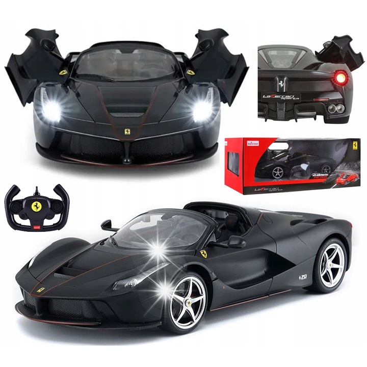 Masinuta Rastar model Ferrari LaFerrari Aperta, 34cm, multicolor, set cu telecomanda