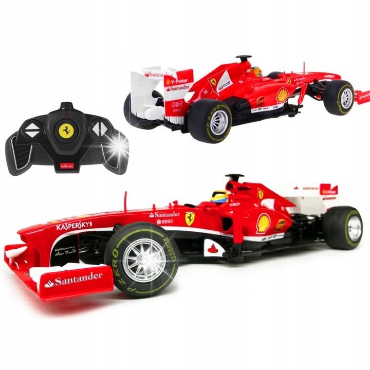Masinuta R/C model Ferrari F1 1:18, Rastar, 280x100x65mm, roti din cauciuc, rosu