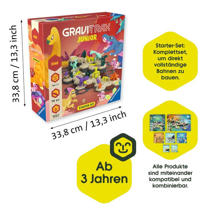 Set de constructie pentru copii, Ravensburger, Gravitrax Junior, multicolor