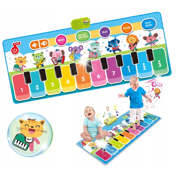 Covor muzical interactiv pentru dans, Stator, 8 instrumente, 148x60cm