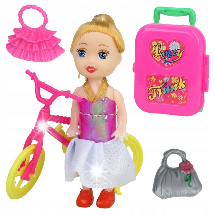 Set papusi Stator, duza sifonier 56cm, duza papusa, mala laleczka