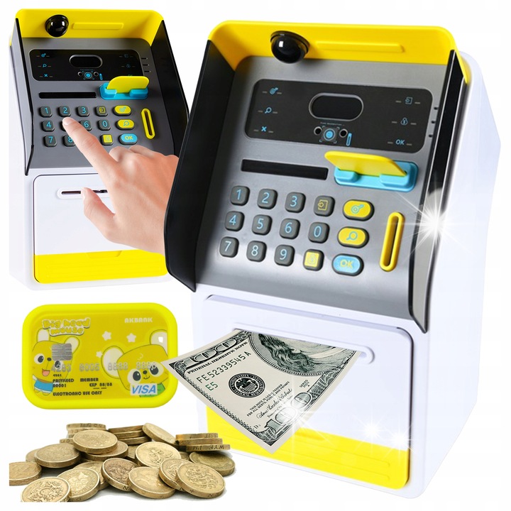 Interaktív bankautomata gyerekeknek, Stator, PIN-nel