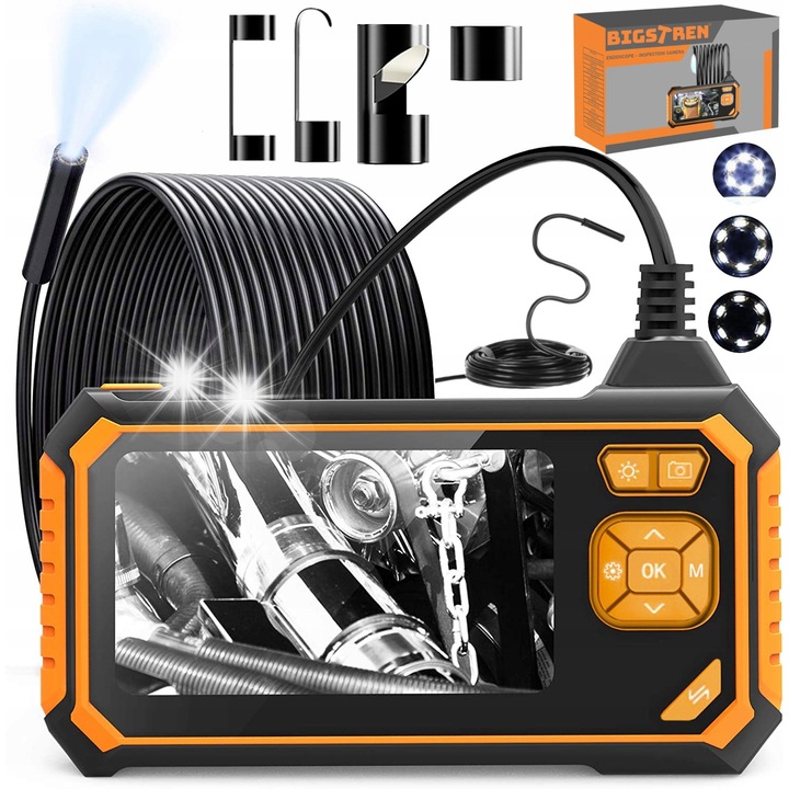 Stator Full HD endoszkóp kamera, 5m, 8 LED, LCD 4,3'', IP67 vízálló