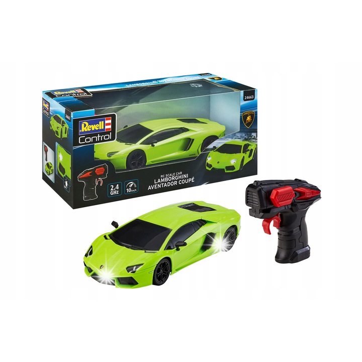 RC Revell Lamborghini Aventador autó 1:24, 20cm, 2,4GHz, LED, 8+ éves korosztály számára