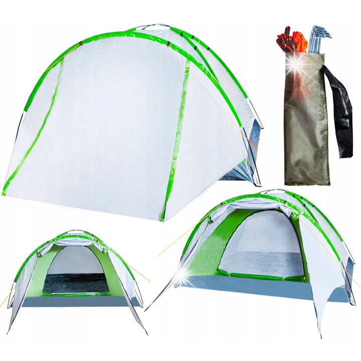 Cort turistic 4 persoane Stator Nevada 320x200x140cm, waterproof, cu moskitiera