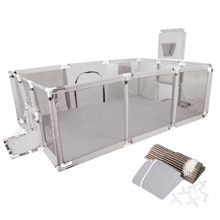 Loc de joaca copii Stator mini teren baschet fotbal 230x122x62cm multicolor