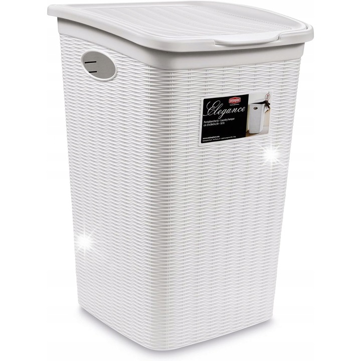 Cos de rufe Stefanplast, 50L, rattan, 37x38x54,5cm