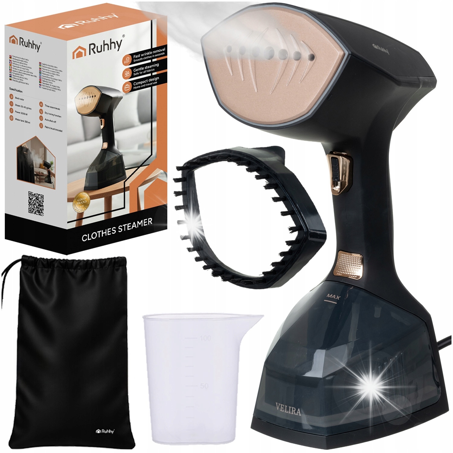 Fier de calcat cu abur Ruhhy, 2000W, 3 moduri, rapid incalzire