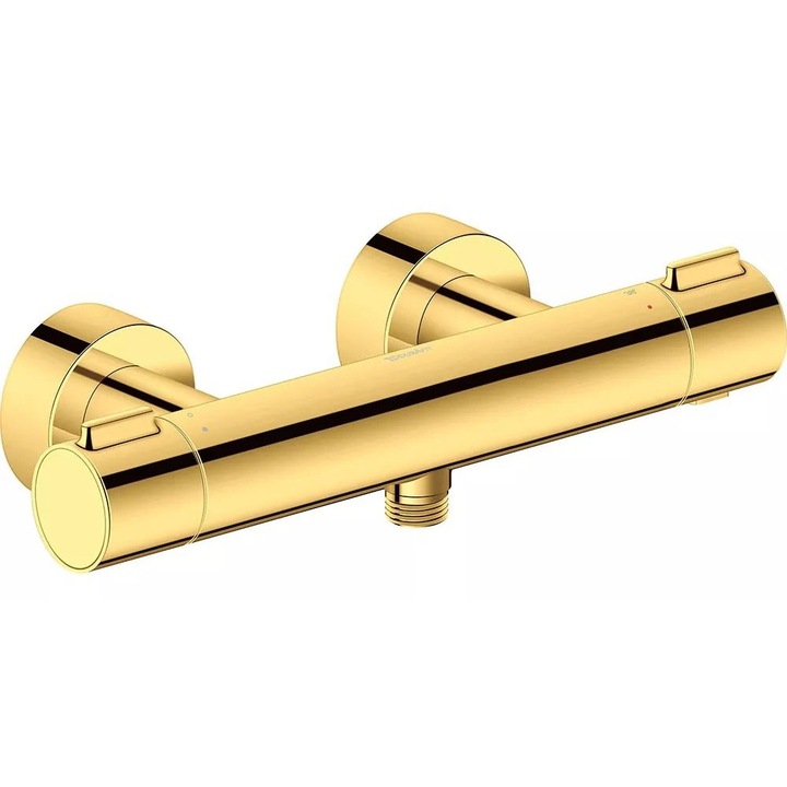 Душ батерия Duravit TH4220000034, външен монтаж, термостат, едноръкохватков, керамичен патрон, гланцово злато