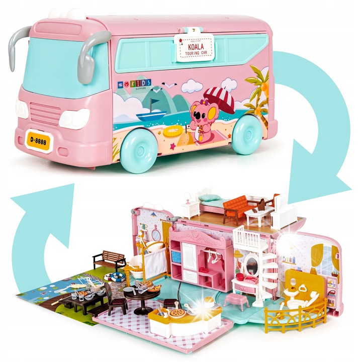 Casuta de papusi, Sapphire, set complet de accesorii, multicolor