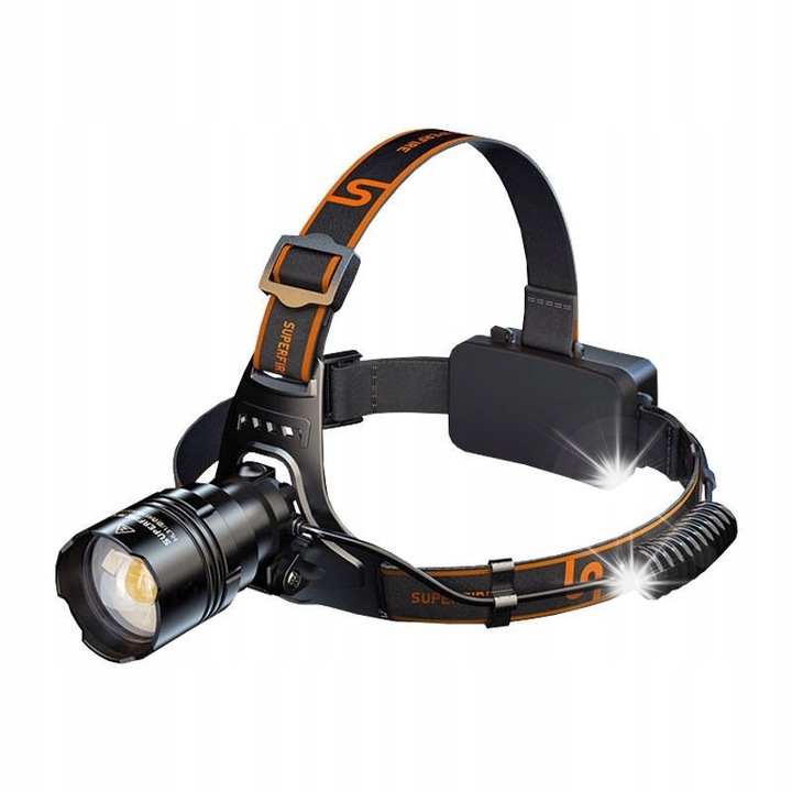 Челен фенер Superfire HL31, 2200lm, 4 режима, IP44, 45x69мм, батерия 8000mAh, комплект с USB-C кабел