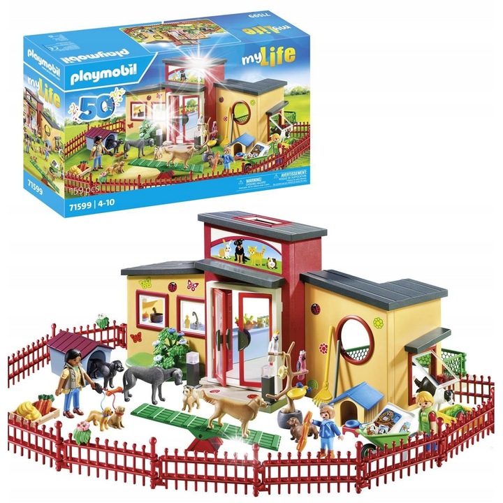 Set de constructie, Playmobil, Hotel pentru animale, set mare, 71599