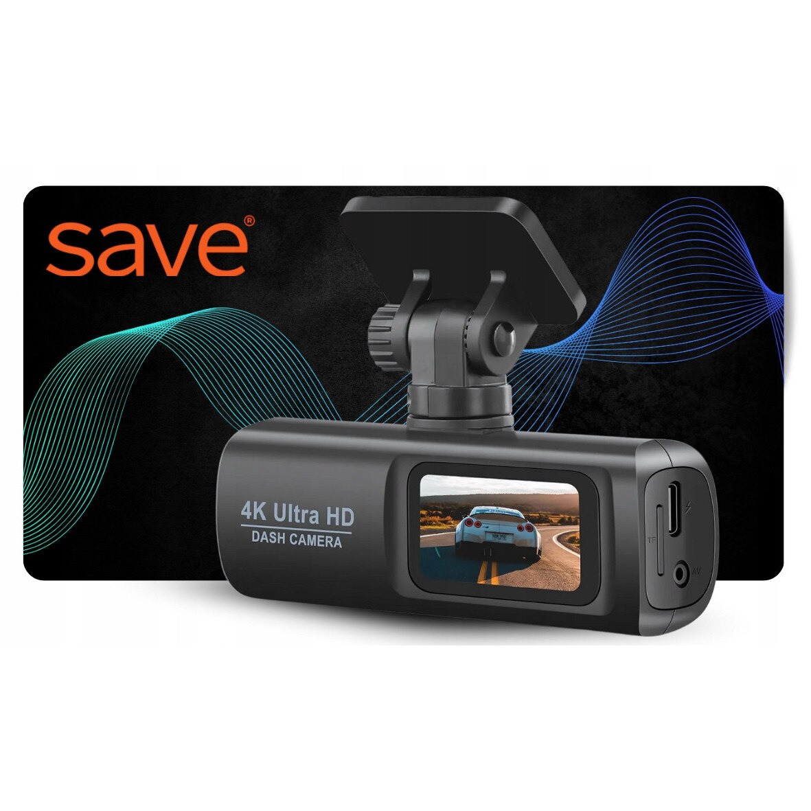 Camera auto DVR Save S-700 4K, camera spate FULL HD, WiFi, ecran tactil ...