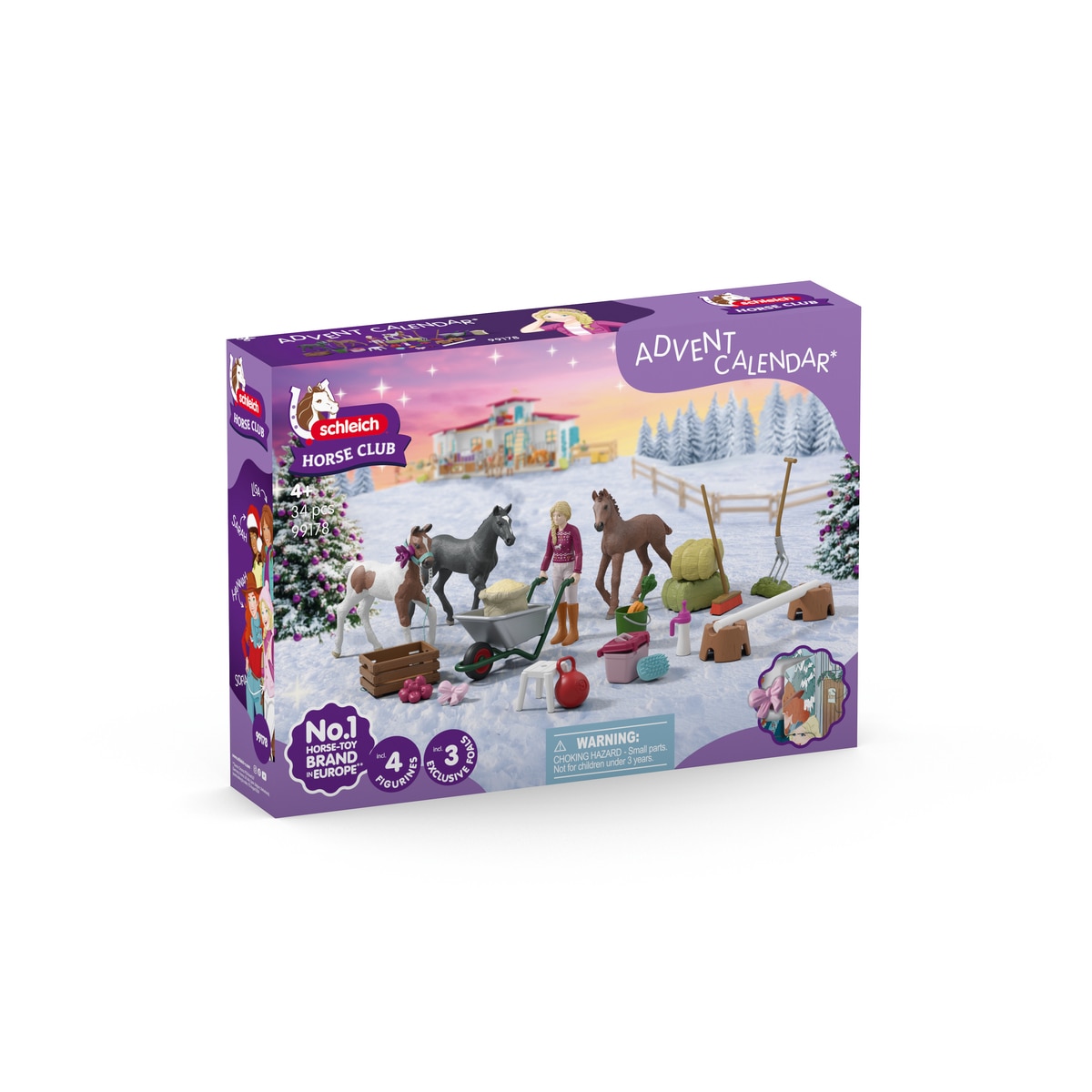 Adventi naptár figurákkal, 2025, Schleich, teljes készlet