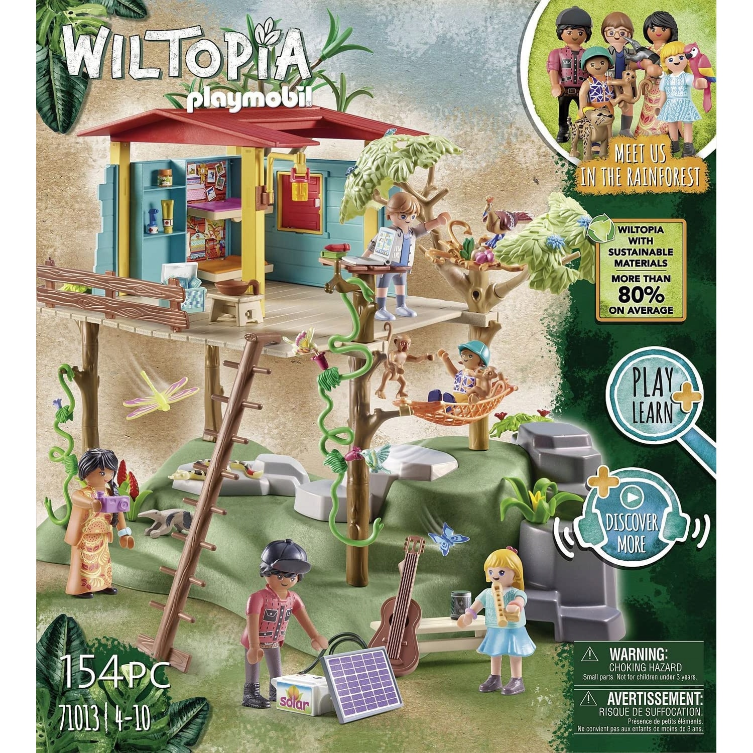 Set constructie, Playmobil 71013 Wiltopia - Casa de arbori