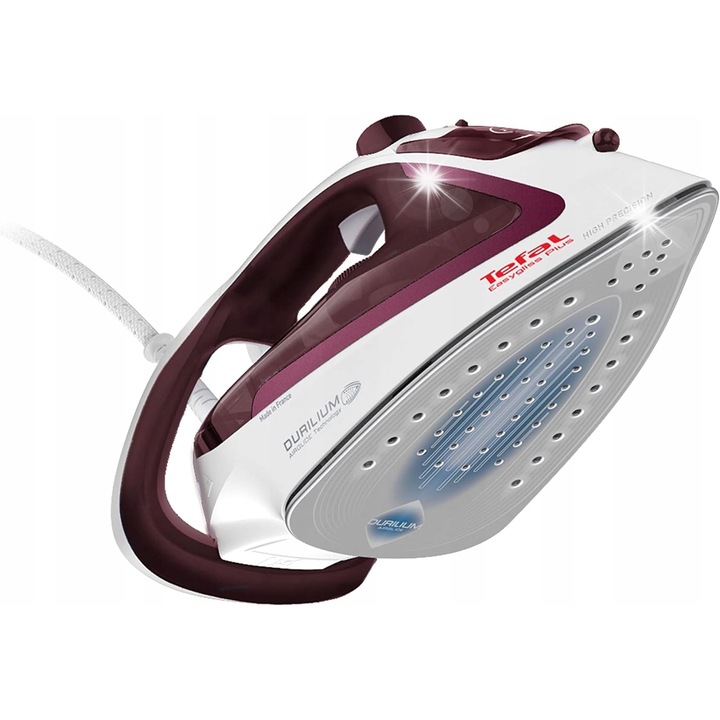 Fier de calcat Tefal FV5716 Easygliss Plus, 2400W, abur continuu 35g/min, abur puternic 160g/min, ceramica, alb