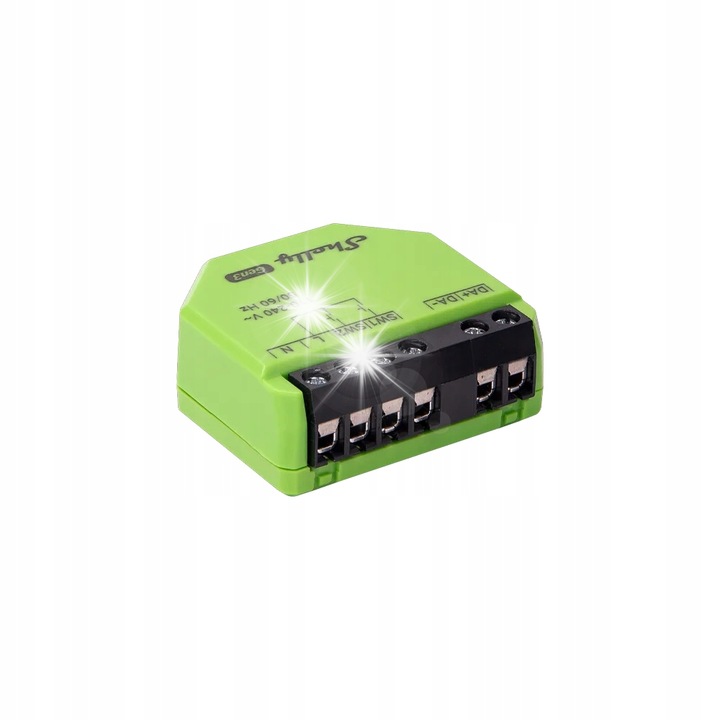 Dimmer DALI Gen 3, Shelly, control Wi-Fi si Bluetooth, verde, 42x37x17mm