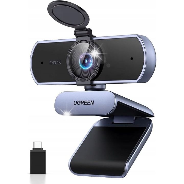 Webkamera Ugreen 4K Ultra HD, Autofókusz, Mikrofon USB
