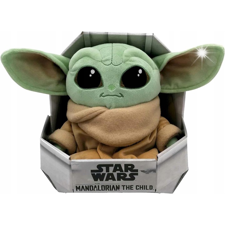 Jucarie de plus Star Wars Baby Yoda "The Child", 25cm, material moale, pentru copii 3+
